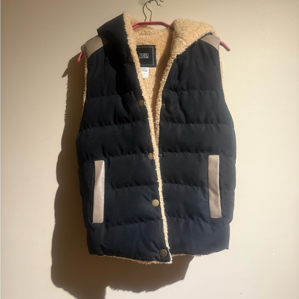 ZSHOW Women’s Warm Puffer Vest Thick Padded Fleece Lined WinterJacket with Hoodi - Picture 5 of 11
